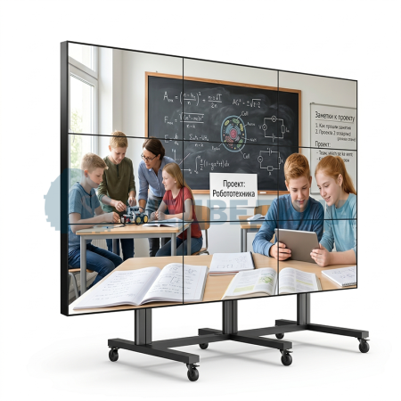 Видеостена 3х3, шов 0,8 мм 46"